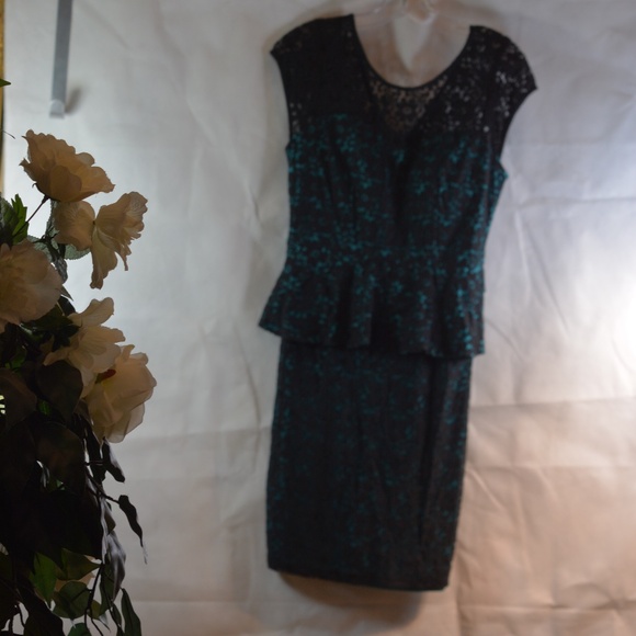 Vintage Black Lace Dress SZ L Cleave - Picture 2 of 8